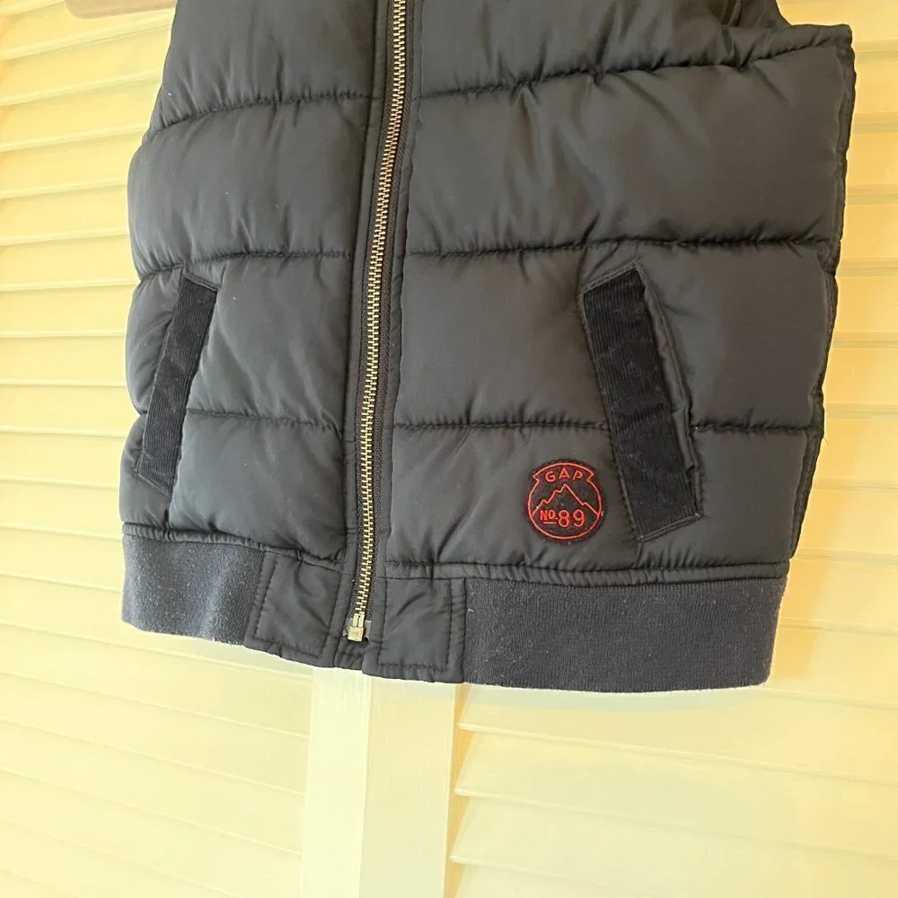 GAP kids puffer vest navy corduroy full zip 5 boy